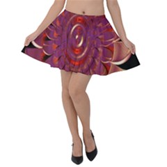 Chakra Flower Velvet Skater Skirt by Sparkle