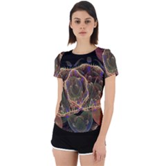 Fractal Geometry Back Cut Out Sport Tee by Sparkle