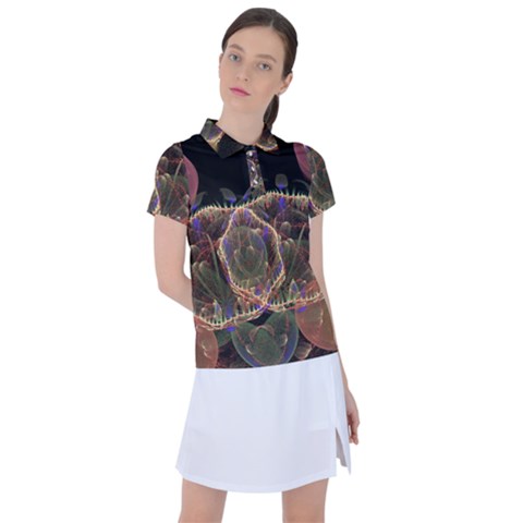 Fractal Geometry Women s Polo Tee by Sparkle