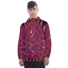 Chakra Flower Men s Front Pocket Pullover Windbreaker by Sparkle