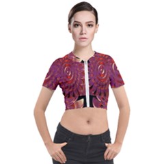 Chakra Flower Short Sleeve Cropped Jacket by Sparkle