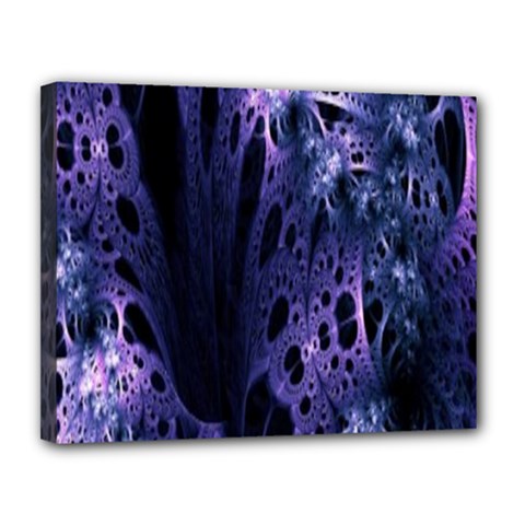 Fractal Web Canvas 14  X 11  (stretched) by Sparkle