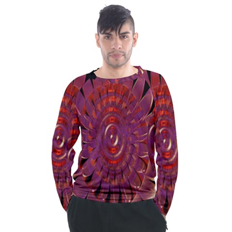 Chakra Flower Men s Long Sleeve Raglan Tee by Sparkle