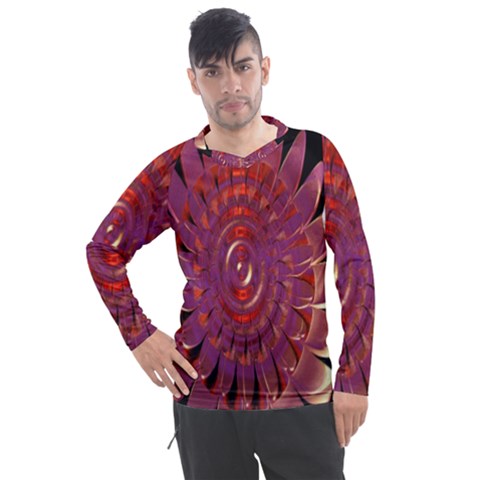 Chakra Flower Men s Pique Long Sleeve Tee by Sparkle