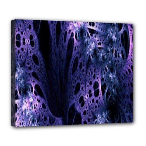 Fractal Web Deluxe Canvas 24  X 20  (stretched) by Sparkle