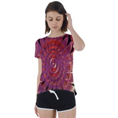 Chakra Flower Short Sleeve Foldover Tee by Sparkle