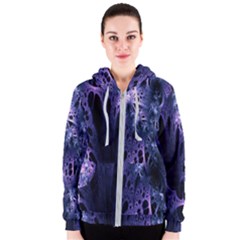 Fractal Web Women s Zipper Hoodie by Sparkle