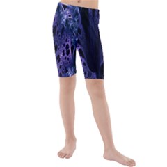 Fractal Web Kids  Mid Length Swim Shorts by Sparkle