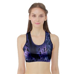 Fractal Web Sports Bra With Border by Sparkle