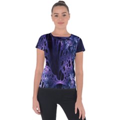 Fractal Web Short Sleeve Sports Top  by Sparkle