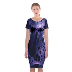 Fractal Web Classic Short Sleeve Midi Dress by Sparkle