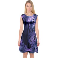 Fractal Web Capsleeve Midi Dress by Sparkle