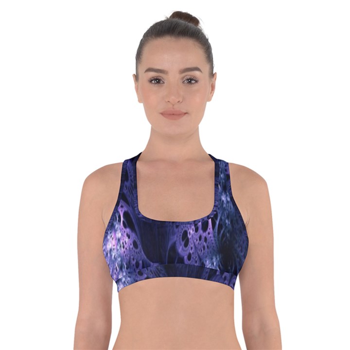 Fractal Web Cross Back Sports Bra