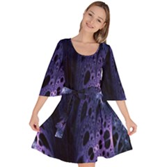 Fractal Web Velour Kimono Dress by Sparkle