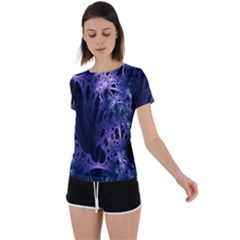 Fractal Web Back Circle Cutout Sports Tee by Sparkle