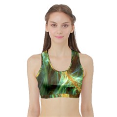 Abstract Illusion Sports Bra With Border by Sparkle