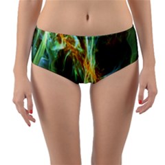 Abstract Illusion Reversible Mid-waist Bikini Bottoms by Sparkle