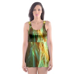 Abstract Illusion Skater Dress Swimsuit by Sparkle