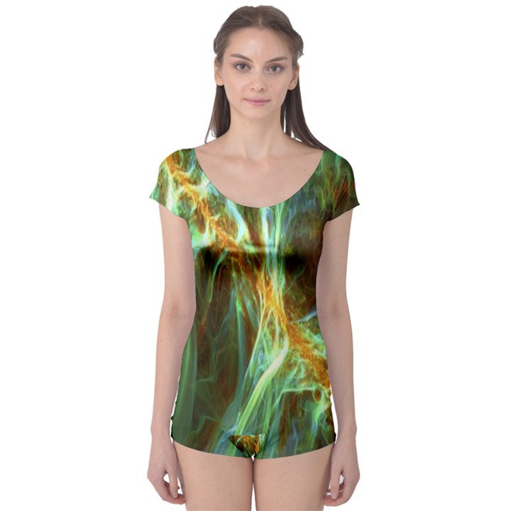 Abstract Illusion Boyleg Leotard 