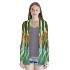 Abstract Illusion Drape Collar Cardigan by Sparkle