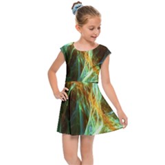 Abstract Illusion Kids  Cap Sleeve Dress