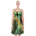 Abstract Illusion Spaghetti Strap Velvet Dress View1