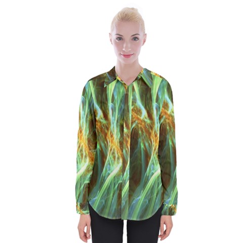 Abstract Illusion Womens Long Sleeve Shirt by Sparkle