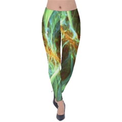 Abstract Illusion Velvet Leggings