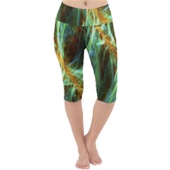 Abstract Illusion Lightweight Velour Cropped Yoga Leggings by Sparkle