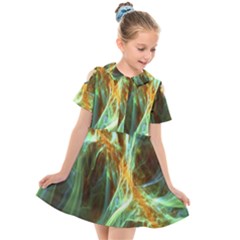 Abstract Illusion Kids  Short Sleeve Shirt Dress by Sparkle