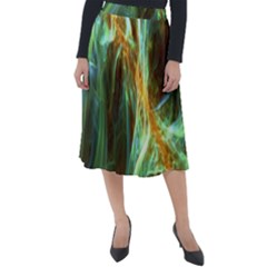 Abstract Illusion Classic Velour Midi Skirt  by Sparkle