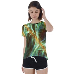 Abstract Illusion Short Sleeve Foldover Tee by Sparkle