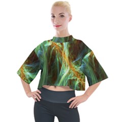 Abstract Illusion Mock Neck Tee by Sparkle