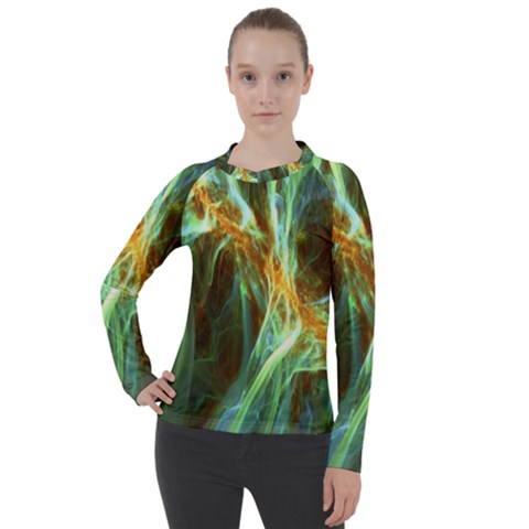 Abstract Illusion Women s Pique Long Sleeve Tee by Sparkle