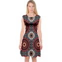 Tribal Aztec Mandala Art Capsleeve Midi Dress View1