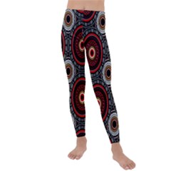 Tribal Aztec Mandala Art Kids  Lightweight Velour Leggings by tmsartbazaar