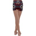 Tribal Aztec Mandala Art Kids  Lightweight Velour Yoga Shorts View4