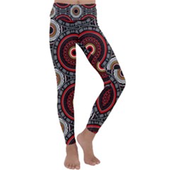 Tribal Aztec Mandala Art Kids  Lightweight Velour Classic Yoga Leggings by tmsartbazaar