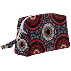 Tribal Aztec Mandala Art Wristlet Pouch Bag (large) by tmsartbazaar