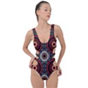 Tribal Aztec Mandala Art Side Cut Out Swimsuit View1