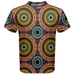 Aztec Multicolor Mandala Men s Cotton Tee by tmsartbazaar