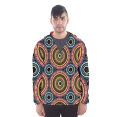 Aztec Multicolor Mandala Men s Hooded Windbreaker by tmsartbazaar