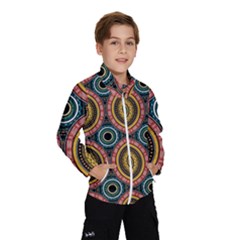 Aztec Multicolor Mandala Kids  Windbreaker by tmsartbazaar