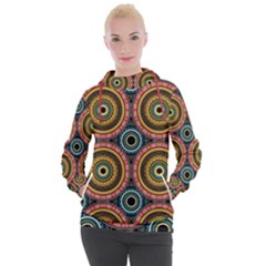 Aztec Multicolor Mandala Women s Hooded Pullover by tmsartbazaar