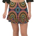 Aztec Multicolor Mandala Fishtail Mini Chiffon Skirt View1