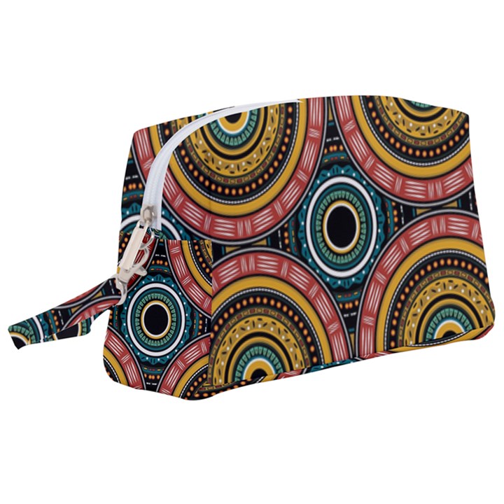 Aztec Multicolor Mandala Wristlet Pouch Bag (Large)