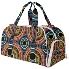 Aztec Multicolor Mandala Burner Gym Duffel Bag by tmsartbazaar