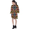 Aztec Multicolor Mandala V-Neck Flare Sleeve Mini Dress View2