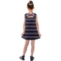 Dark Ornate Nouveau Striped Print Kids  Cross Back Dress View2