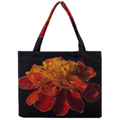 Marigold On Black Mini Tote Bag by MichaelMoriartyPhotography